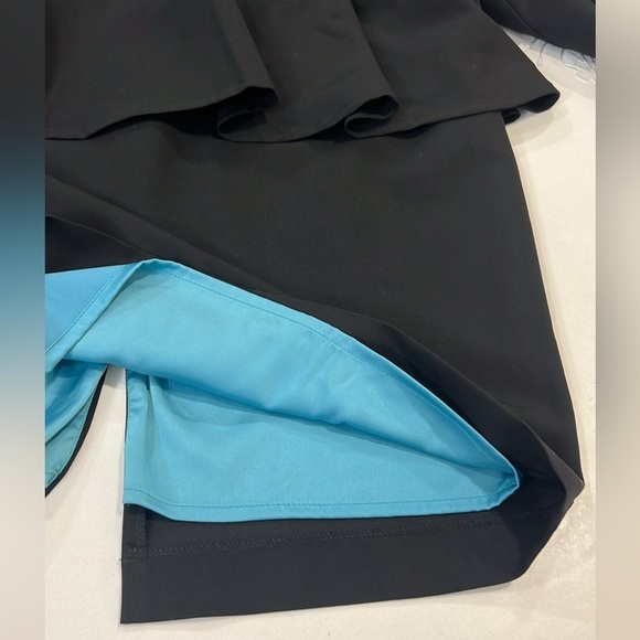 NWT Mina Audin,Defining Couture Craftsmanship,Black Peplum Power Dress,Size 40/8 - Picture 10 of 16